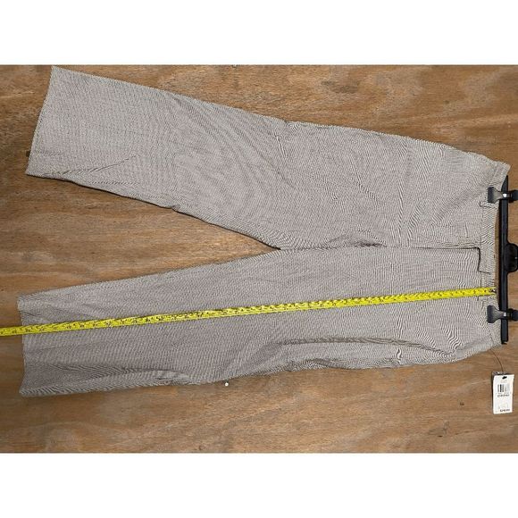 Anne Klein NWT Taupe Black Checkered Straight Leg Wool Pants, Sz 12P, MP $245 - Picture 13 of 15